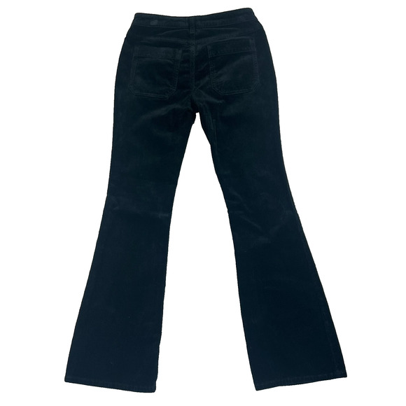 Pilcro Pants Women's Size 26 The Icon Dark Blue Corduroy Flared Mid Rise - Picture 3 of 11